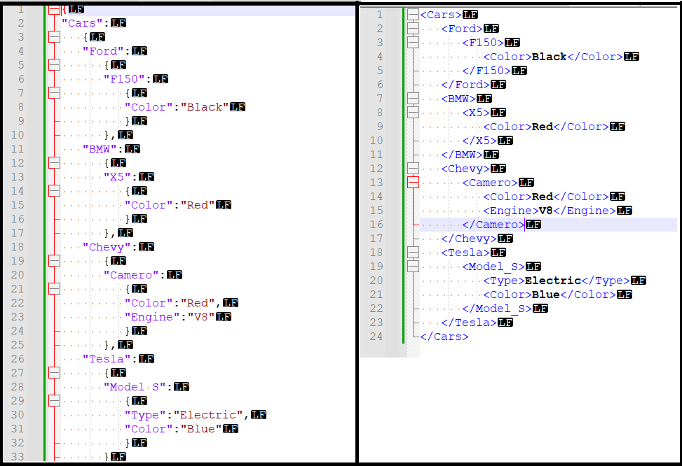 JSON XML Editor - Text output of parser!